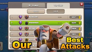 Our Best 2 Shot Attacks Without Super Miner | Best Clan Capital Attack Strategy