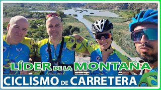 Ruta de ciclismo de carretera con líder de la montaña