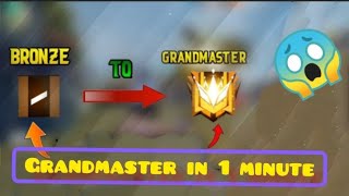 HOW TO REACH GRANDMASTER IN 1 MINUTE😅 // FREE FIRE 🔥 // #Shorts