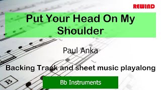 Paul Anka Put Your Head On My Shoulder Tenor Sax Clarinet Backing Track and Sheet Music