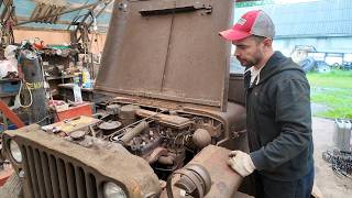 Первый запуск после оживления JEEP Willys 1942 года! Поедет?