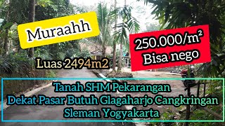 Dijual Tanah Pekarangan Dekat Pasar Butuh Glagaharjo Cangkringan Sleman Yogyakarta