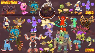 The Evolution of Rare Earth Island (Including Rare Hyhehe) - Full Song | My Singing Monsters