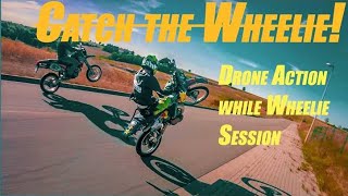 Catch the Wheelie! Drone Action while Wheelie Session