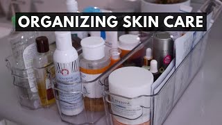 SKIN CARE COLLECTION DECLUTTER & ORGANIZE WITH ME / CLEANING MOTIVATION SPEED CLEAN