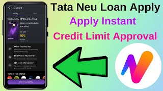 Tata Neu Infinity HDFC Bank Credit Card Apply Instant Credit Limit