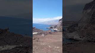 Rocky cliffs on the island of El Hierro. Great place for swimming.