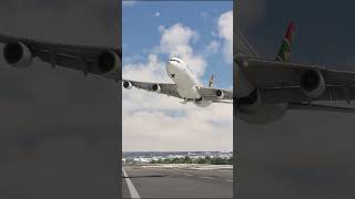 Airbus A340 faces strong wind| msfs2020