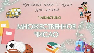 Множественное число существительных. РКИ для детей. Plural of nouns / Russian as a second language