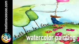 hold on to love : watercolor painting