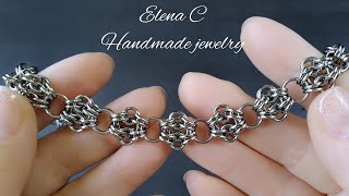 How to make Io Weave Bracelet Tutorial Украшения своими руками Мастер Класс #chainmaille #tutorial