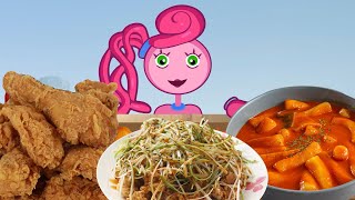 Poppy Playtime Mukbang Animation | ASMR | Mommylonglges | Chicken | Tteokbokki | Padak | Eating Show