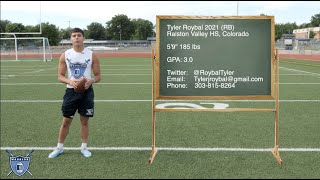 Tyler Roybal 2021 (RB/Athlete) Route Tree Workout