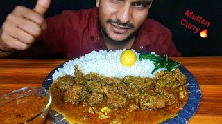 Today's Asmr Mukbang Spicy🔥Mutton Curry With Rice Eating Show Challenge, Mutton Curry