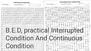 B.E.D, practical Interrupted Condition And Continuous Condition #BEDcoursePractical