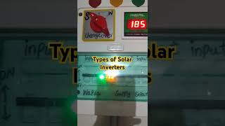 Types of Solar Inverters #solarsystem