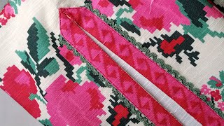 Chak Daman per sidi side lace or border Patti lagany ka tarika// chak Daman design