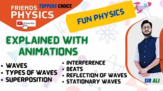 WAVES | TYPES | SUPERPOSITION | INTERFERENCE | BEATS | STATIONARY WAVES | REFLECTION | ALL ANIMATED