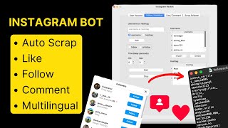 Increase Instagram Followers with Auto Scrap Like Follow Comment Bot | NEW MULTILINGUAL FEATURE