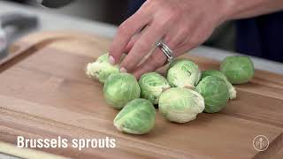 Butternut Squash Pasta with Brussels sprouts and Bacon