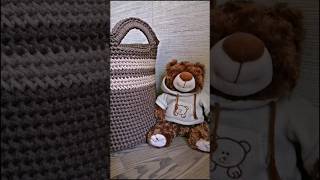 Большая стильная интерьерная корзина крючком...  #crochetpattern