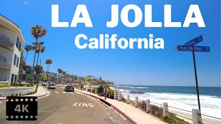 La Jolla autózás | Kalifornia, San Diego | óceánpart és a legdrágább környék |4K