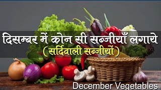 december me konsi sabji lagaye | December me sabji ki kheti | Vegetables to grow in december