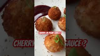 Is it cherry or plum sauce with these chicken croquettes? #croquettes #love #chicken #food #foodie