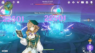 Lv80 Lisa Dps C0 vs Oceanid - Genshin Impact