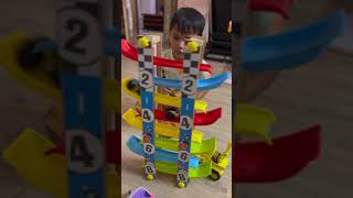 RACE TRACK TOWER…a sliding track for Zoey #learning #montessori #kidsgame #toys #toddlers