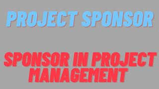 Project Sponsor | Project Sponsor Role | What is a Project Sponsor | Project Stakeholder