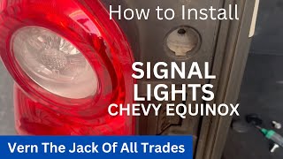 Changing Turn Signals on 2014 Chevy Equinox and similar vehicles.