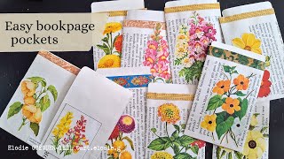 Super easy mass making pockets from book pages with boho flowers !