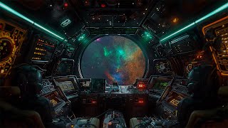 Cosmic Spaceship Cockpit Ambience | Sounds of Galaxies Around the Universe | Galactic Serenity