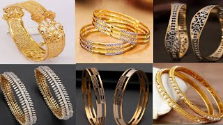 Latest gold bangles designs 2023 || simple gold Churi design for daily wear || Atifa'S World ||