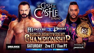 WWE Clash at the Castle Drew McIntyre vs Damian Priest 2K24 Simulation