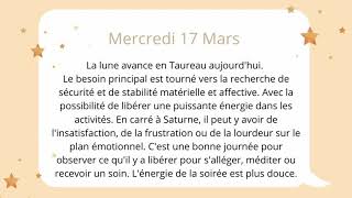 🌸🌟 Horoscope lunaire : mercredi 17 mars 2021