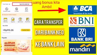 Cara Transper Dari Bank Neo +  Ke Bank BCA Atau Bank Lain