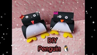 How to make a Easy Penguin With a paper|Cute Paper Penguin|Simple Paper Penguin Craft for kids|#diy