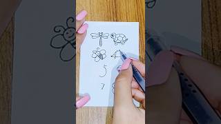 How to draw pictures using numbers 😱 #drawing #shorts