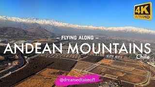 Andean mountains: One day after the snowfall, we flew along the mountain range. Santiago,Chile 🇨🇱.4K