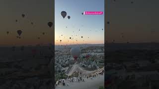 Hot Air Ballooning, Cappadocia, Turkiye 🇹🇷. 4K. #travel #capadoccia #türkiye #turkiye #hotairballoon