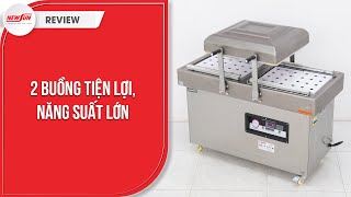 Máy hút chân không cao cấp Kunba DZ500/2SA (2 buồng): đóng gói tới 12 túi/phút, đường hàn dài 49cm