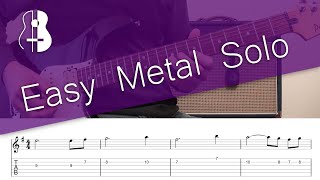 Easy Metal Solo - Play Along with Tabs