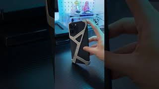 Geometrically asymmetric phone case, with a unique aesthetic appeal.