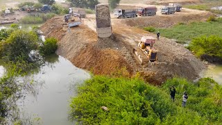 Exercises Waste Site Construct Road with Skilled Driver Bulldozer Using dump truck to move soil