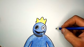 How to draw Blue from Rainbow Friends - Roblox