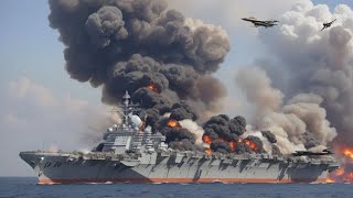 1 minute ago! The Russian aircraft carrier was blown to pieces by a Ukrainian Atacsm missile attack