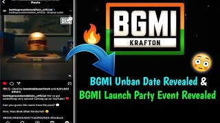 BGMI Unban Date Revealed 😳🔥| BGMI Lauch Party Event Revealed By Classified YT 😍 | BGMI New Post Hint