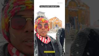 Heavy Snowfall in Kedarnath | केदारनाथ मंदिर में बर्फबारी | #KedarnathYatra2023 #ManishPal #shorts